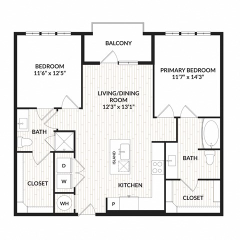 Aura Main Street New Apartments in Lewisville, Texas B2.9 ANSI Floor Plan